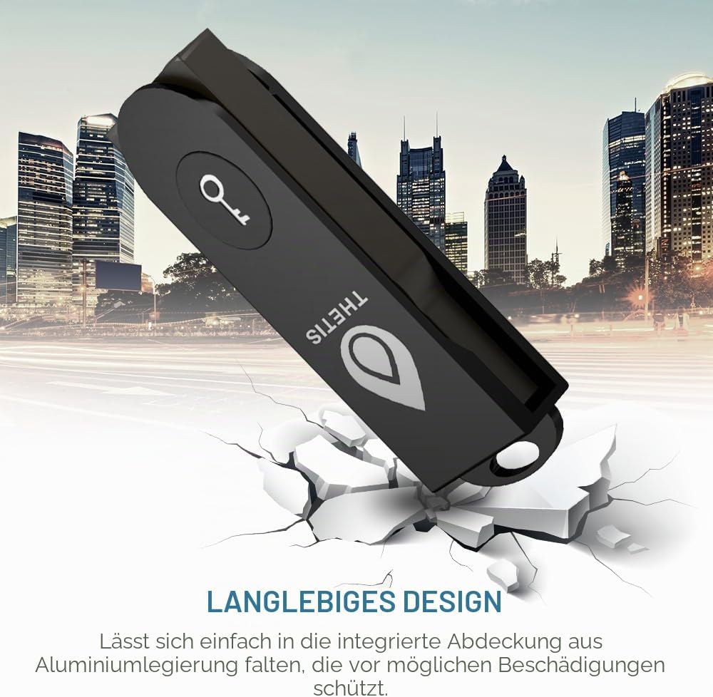 FIDO2 U2F Sicherheitsschlüssel, Thetis [Aluminium Klappdesign] Universal Zwei-Faktor-Authentifizieru