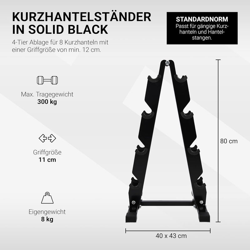 Kurzhantel Rack mit 300kg Belastbarkeit Hantelständer