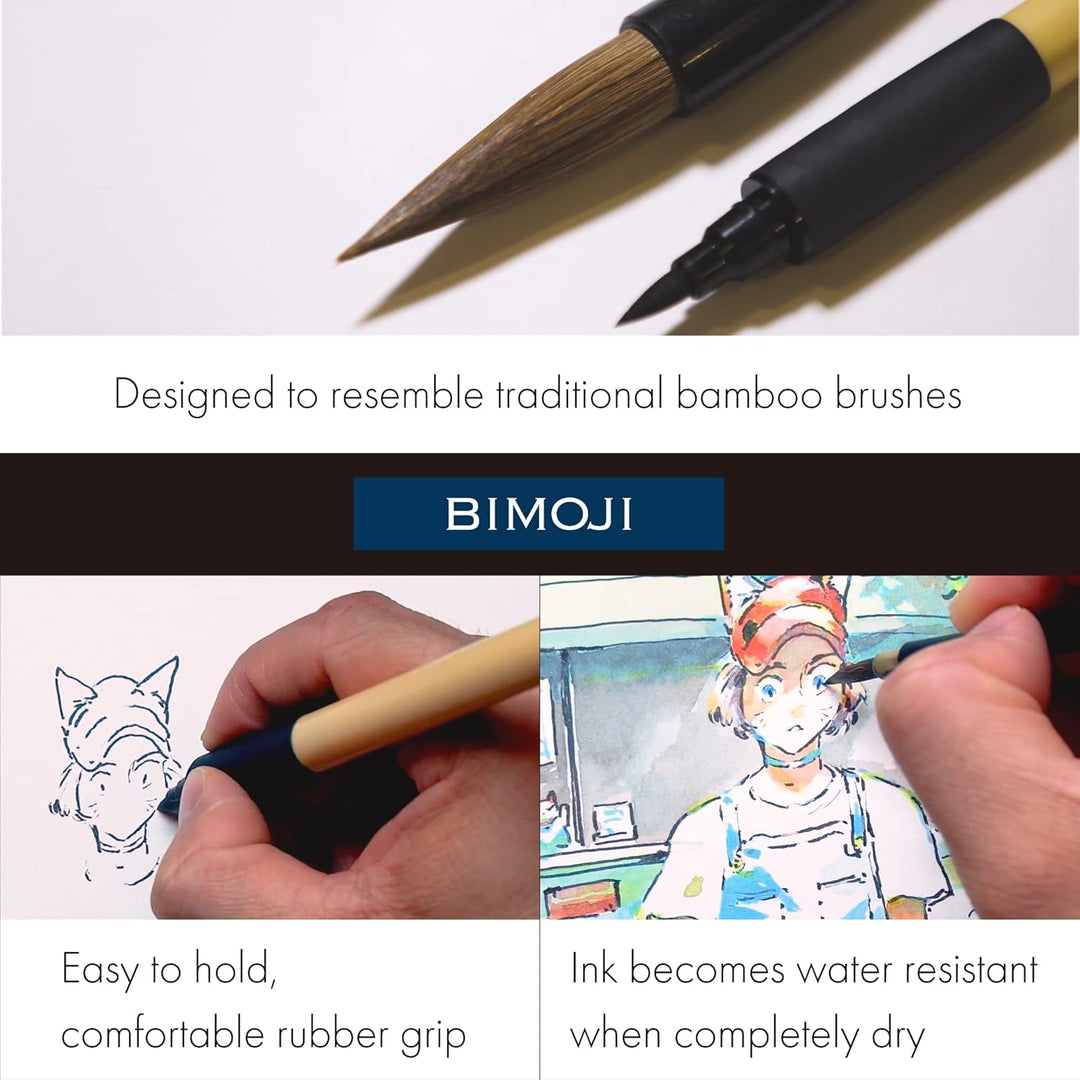 Kuretake Bimoji Brush Pen für Manga/Kalligraphie (5) 1, 1