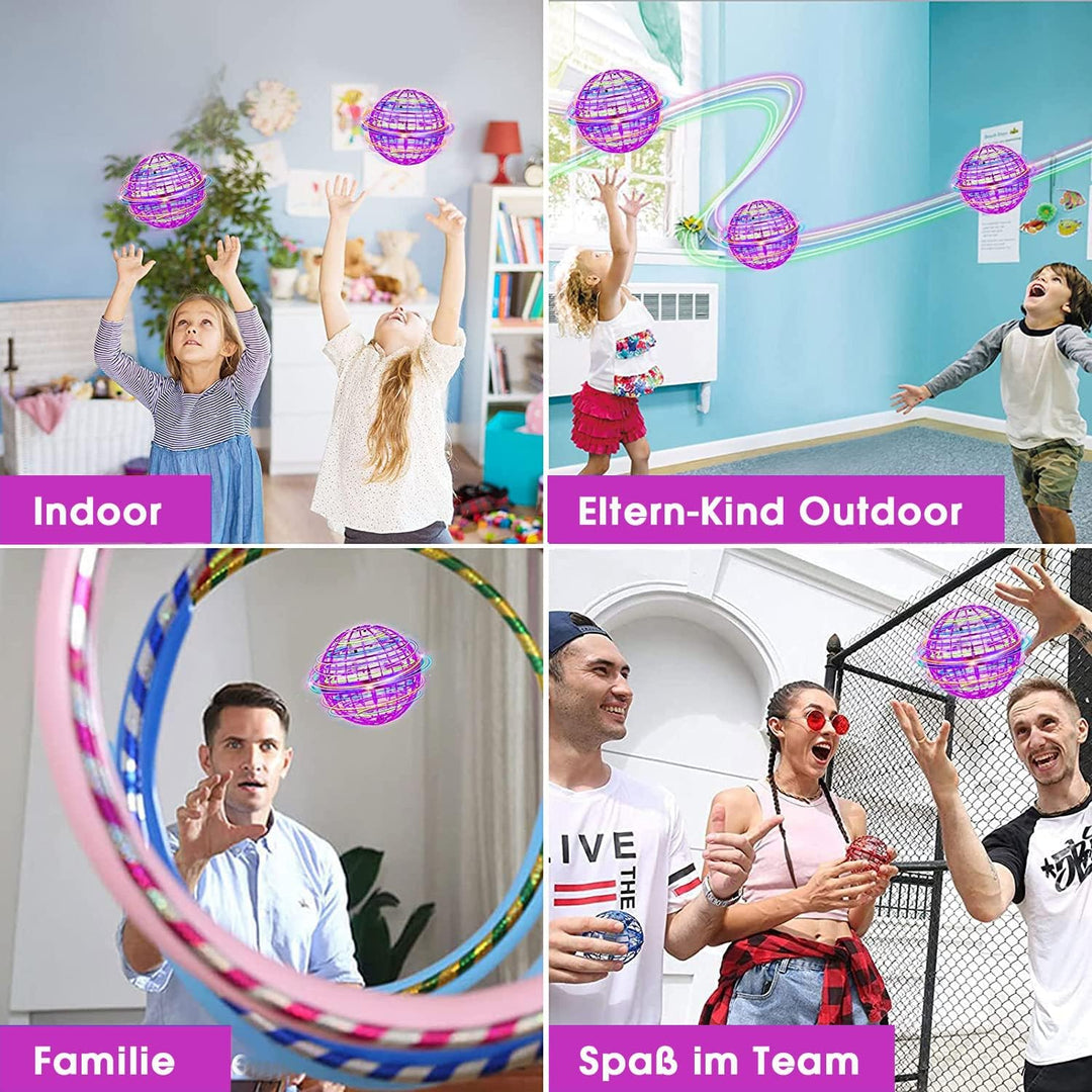 Hover Fliegender Ball,Magic Spinner Ball RGB Licht Flying Ball, Hover Ball Mini Drohne Für Kinder Fl
