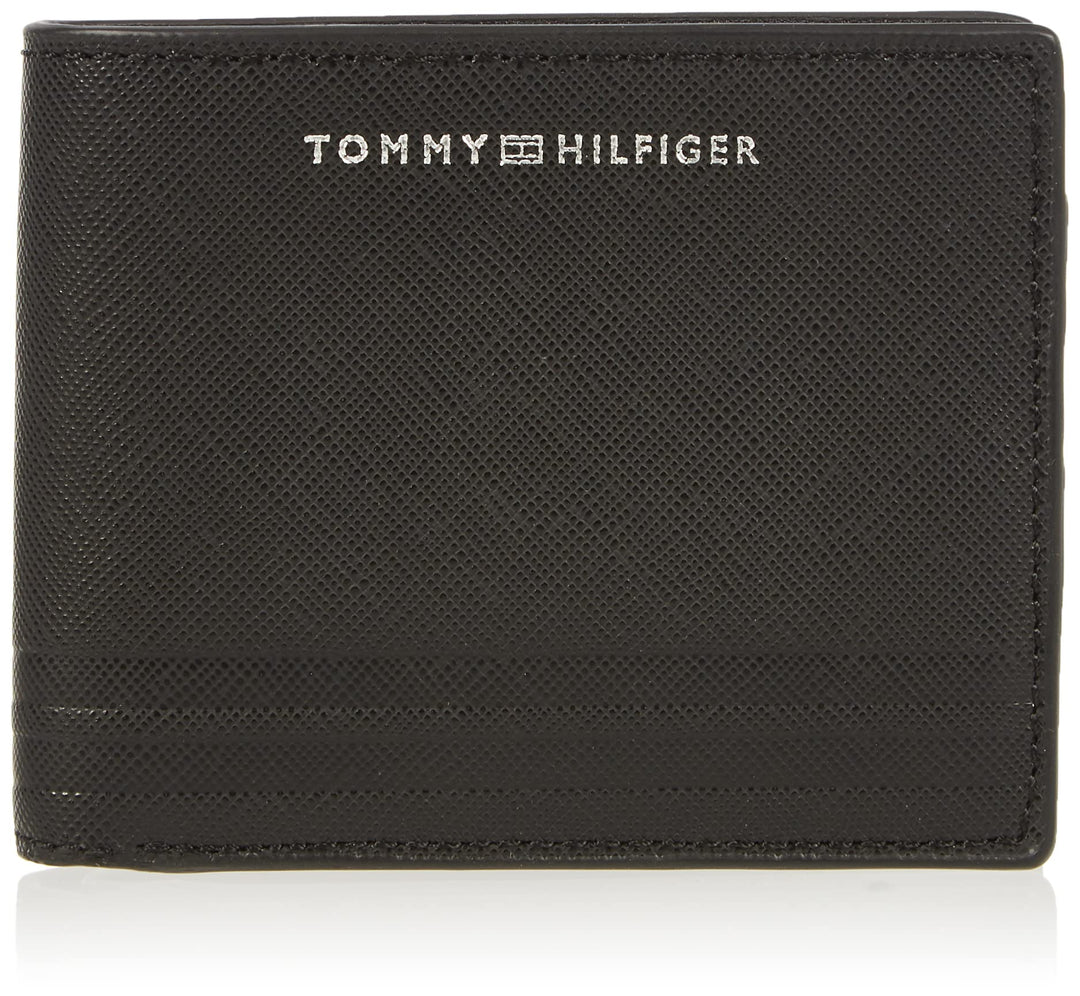 TOMMY HILFIGER Herren Th Bus Mini Cc Leder Geldbörsen, Black