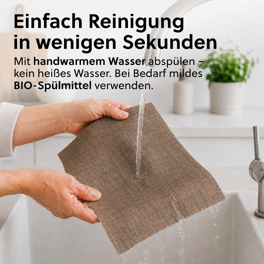 beegut XXL Bienenwachstuch aus Leinen, besonders gut zum Brot aufbewahren geeignet durch dickeres Le