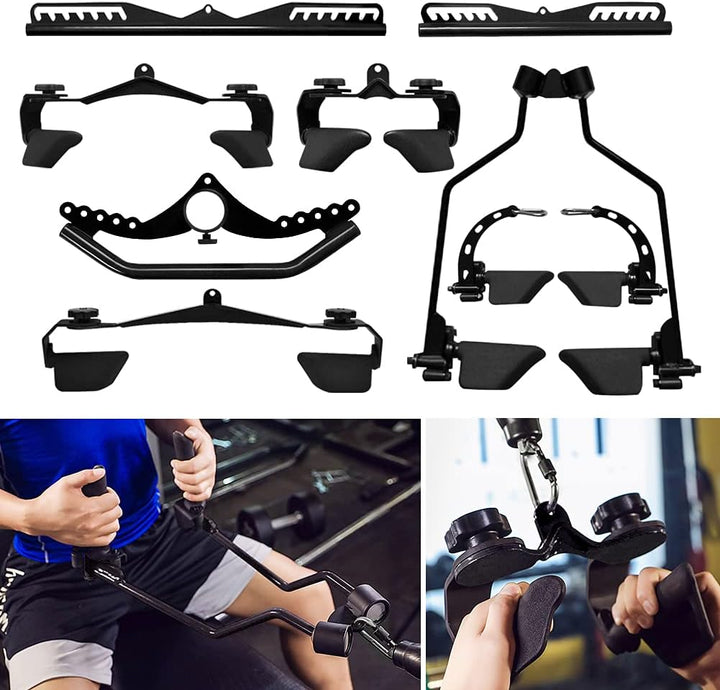 Rudergriff LAT Pull-Down-Aufsatz, Drehbar Fitnessturm Kabelzug Kabelzuggriff Fitness-Greifer für Gew