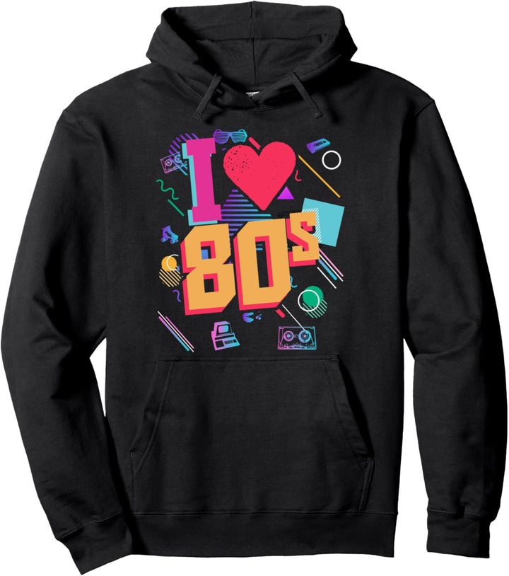80er Jahre I love the 80s Retro Kostüm 1980s Party Kassette Pullover Hoodie
