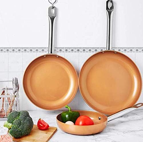 MB Tech Pfannen, 5-teilig, 20 cm, 24 cm, 28 cm, 2-lagige Keramikbeschichtung, kupferfarben