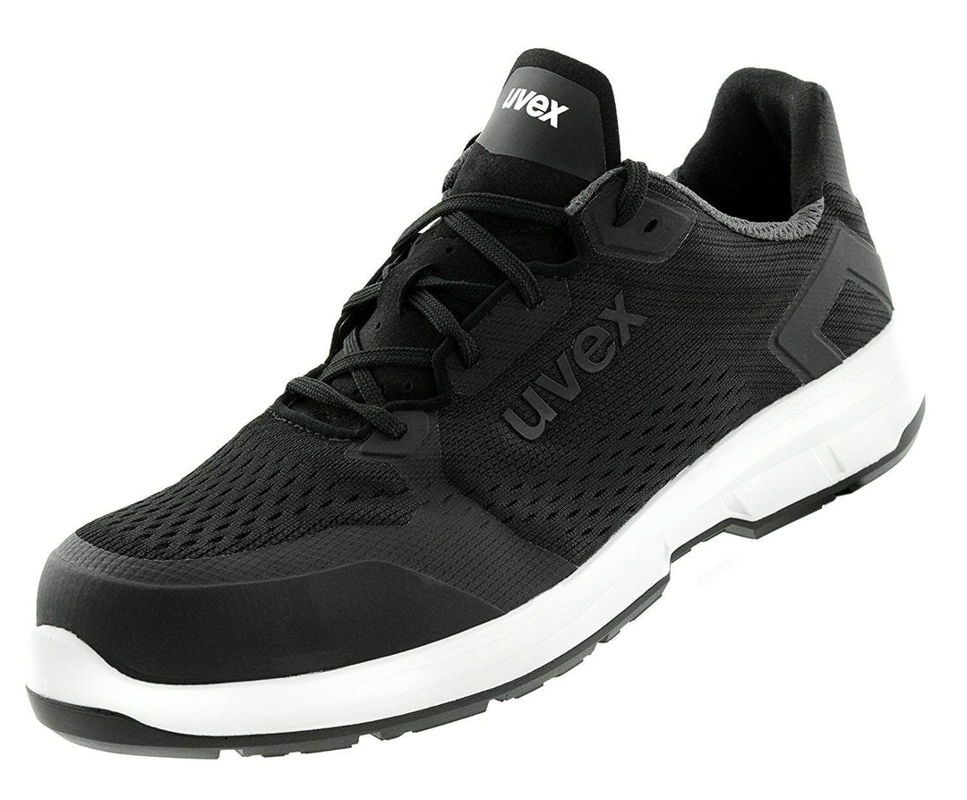 Uvex 1 Sport gelochter Halbschuh, Sicherheitsschuhe S1 SRC, Arbeitsschuhe für Damen & Herren, Schwar