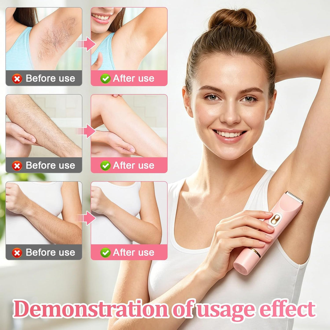 Mineup 2-in-1 Intimrasierer Für Frauen, Elektrischer Rasierer Damen, Damenrasierer Elektrisch, Nass