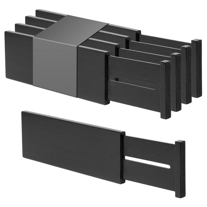 Utoplike Bamboo Dresser Drawer Dividers, 10,1 CM hoch einstellbare Schublade Veranstalter für Kleidu