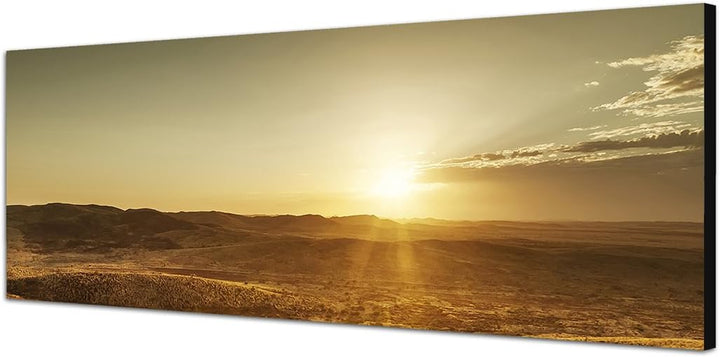 Paul Sinus Art Panoramabild auf Leinwand und Keilrahmen 150x50cm Australien Landschaft Sonnenunterga