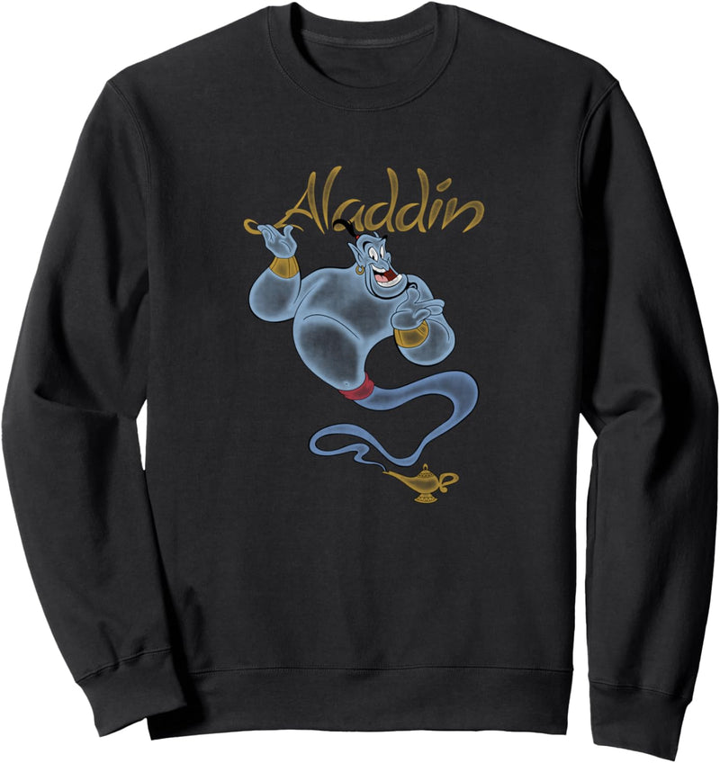 Disney Aladdin The Genie Distressed Portrait Logo Sweatshirt