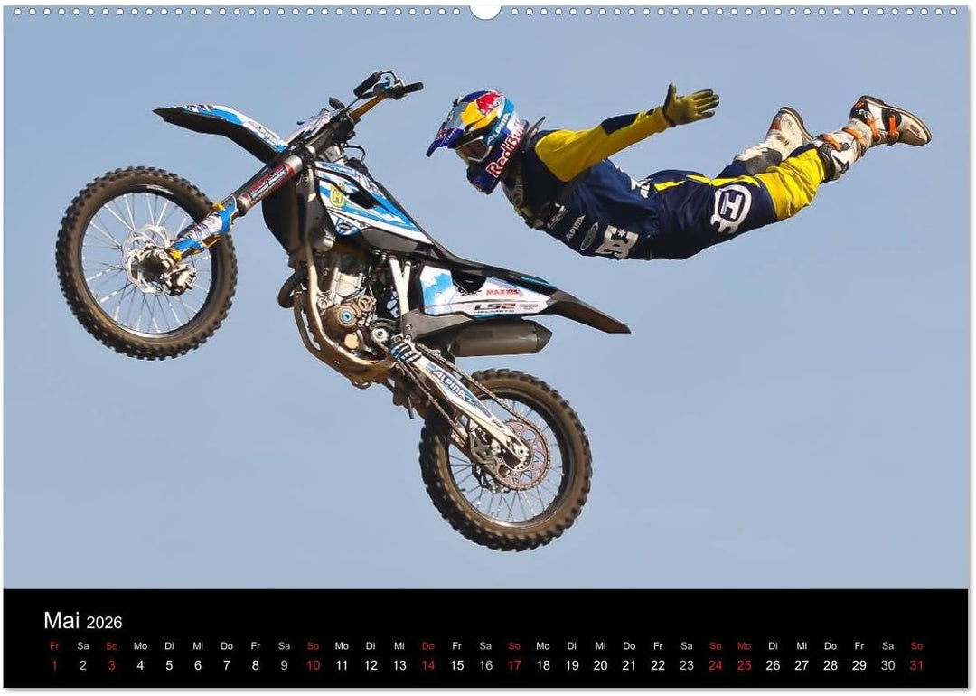 Motocross Kalender - Emotionen auf 2 Rädern (Wandkalender 2026 DIN A2 quer), CALVENDO Monatskalender
