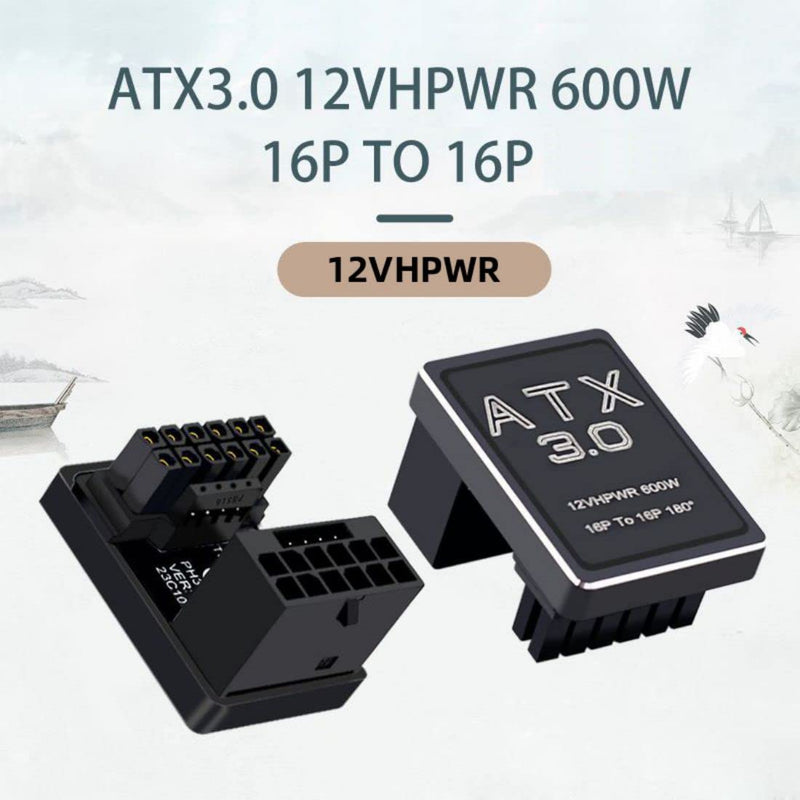 chenyang ATX3.0 PCI-E 5.0 12VHPWR 16Pin Power Modular Change Direction Adapter UP abgewinkelter 360