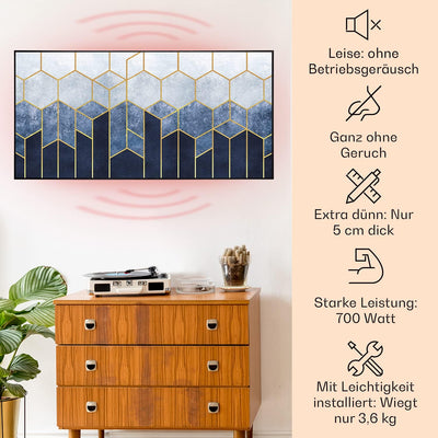 Klarstein Air Art Smart Infrarotheizung, Infrarot Heizung mit IoT/WiFi App-Steuerung, Erkennung Offe