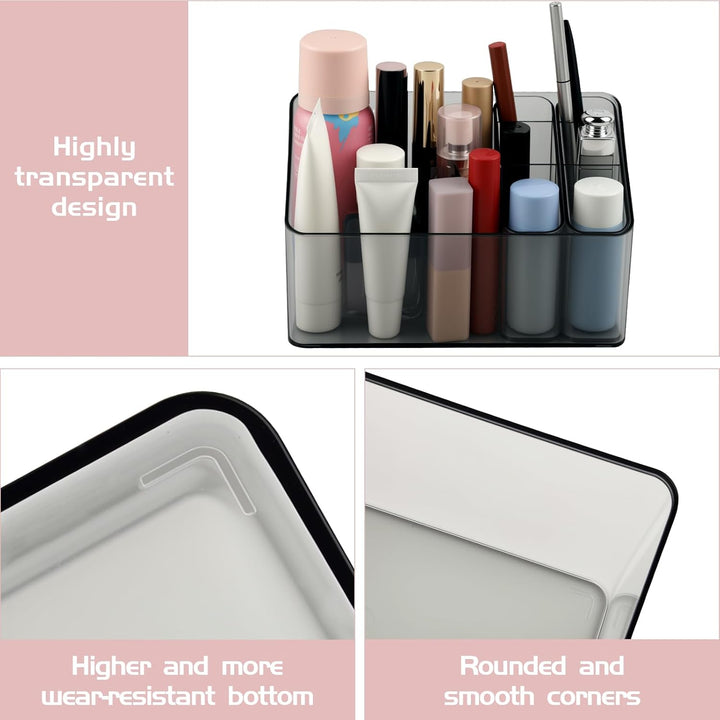 2 Stück Make Up Organizer, Kunststoff Kosmetik Organizer, Schmink Organizer, Makeup Aufbewahrungsbox