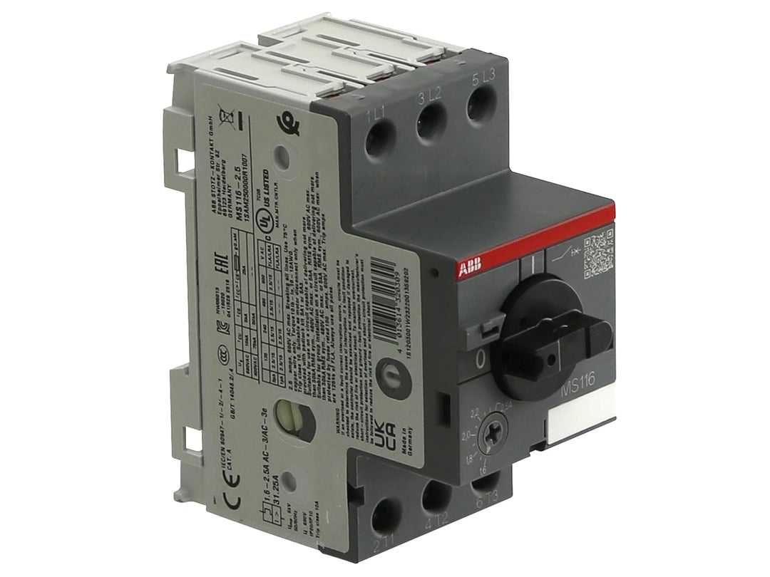 ABB MS116 Motorschutzschalter, 2,5 A 690 V ac 90mm x 45mm