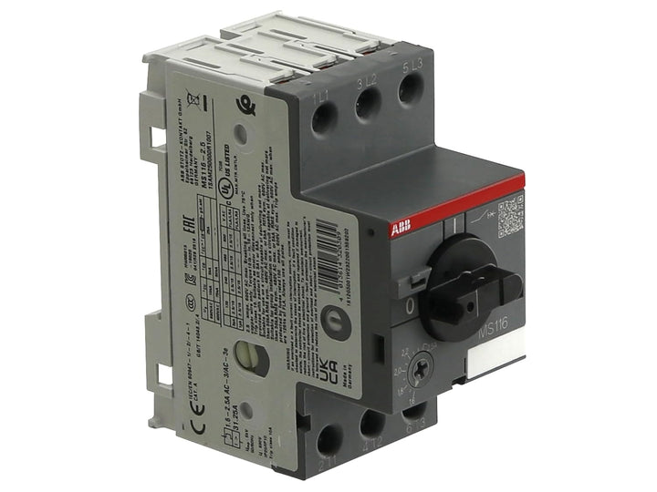 ABB MS116 Motorschutzschalter, 2,5 A 690 V ac 90mm x 45mm