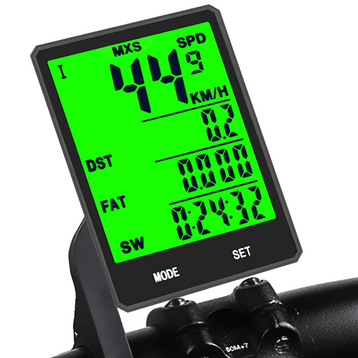 Fahrradcomputer Kabellos Multi Funktionen Bike Kilometerzähler Wasserdicht Grosse LCD-Hintergrundbel