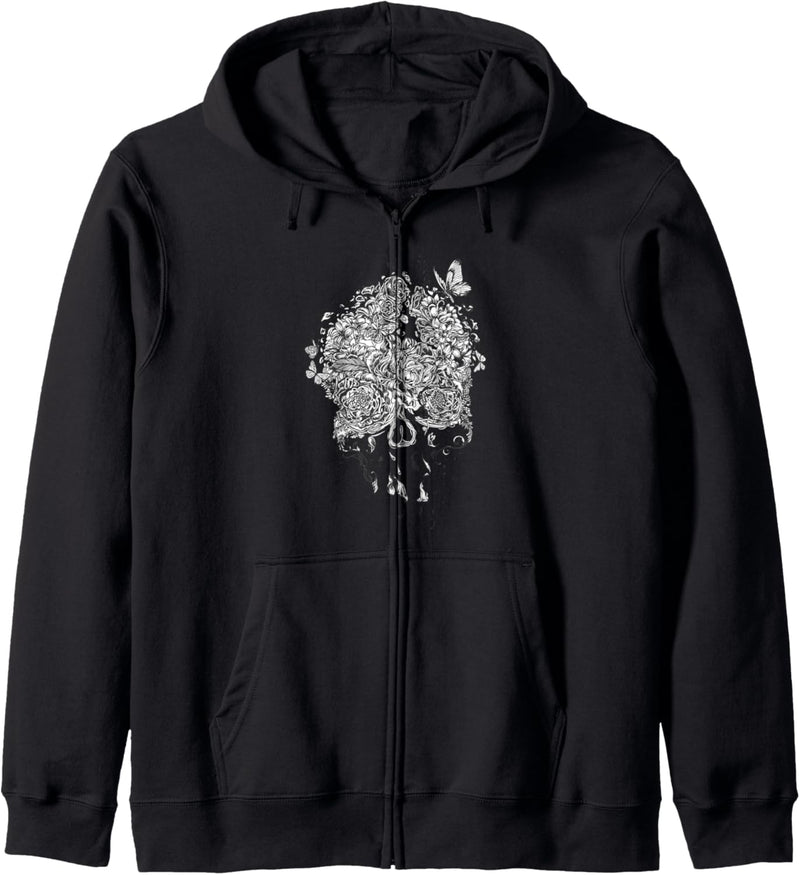 Skull Flower Kapuzenjacke