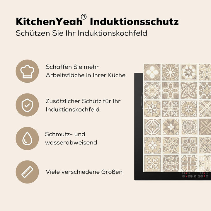 KitchenYeah© Herdabdeckplatte Einteilig Ceranfeld Abdeckplatte für Induktionsschutz Ceranfeldabdecku
