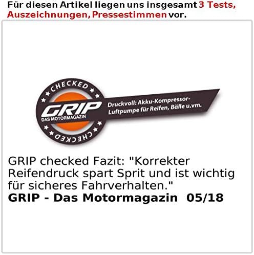 AGT Professional Fahrradpumpe Kompressor: Akku-Kompressor-Luftpumpe für Reifen, Bälle u.v.m., LCD, b