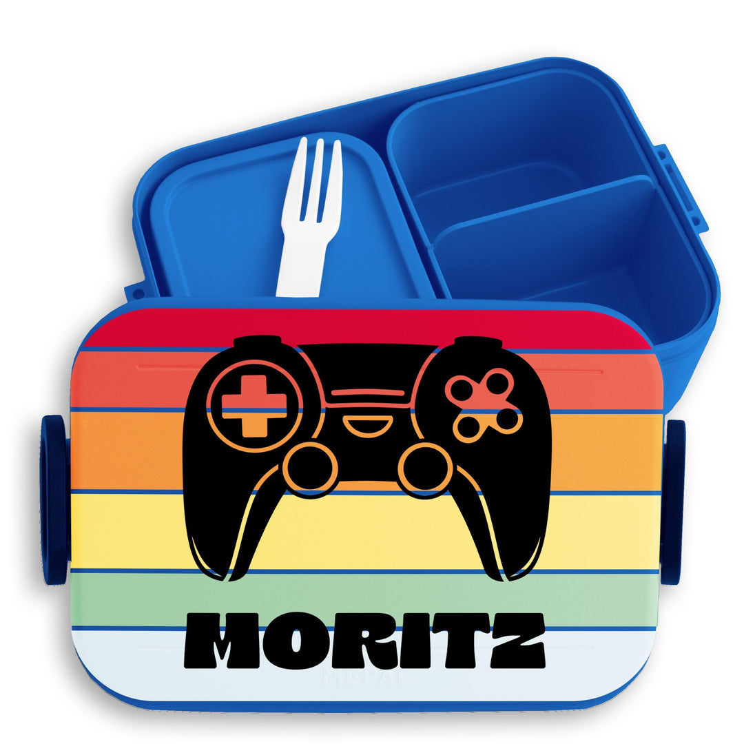 Kinder Bento Box Midi Lunchbox für Mepal Bentobox - Gaming - Controller Gamepad Game - 900 ml - Blau
