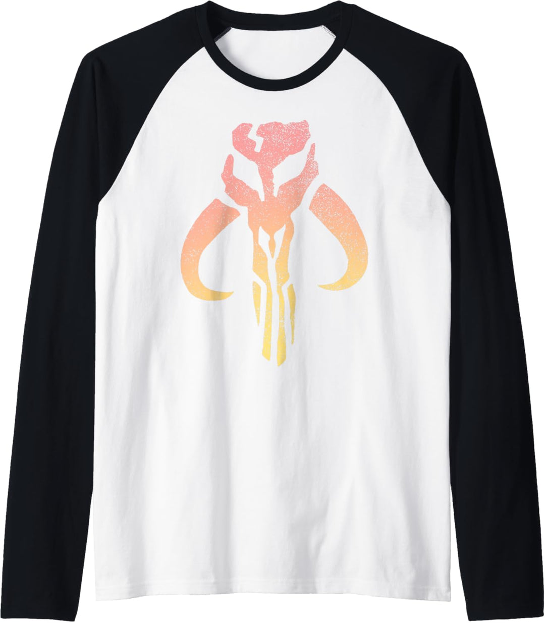 Star Wars Mandalorian Sunset Mythosaur Skull Raglan