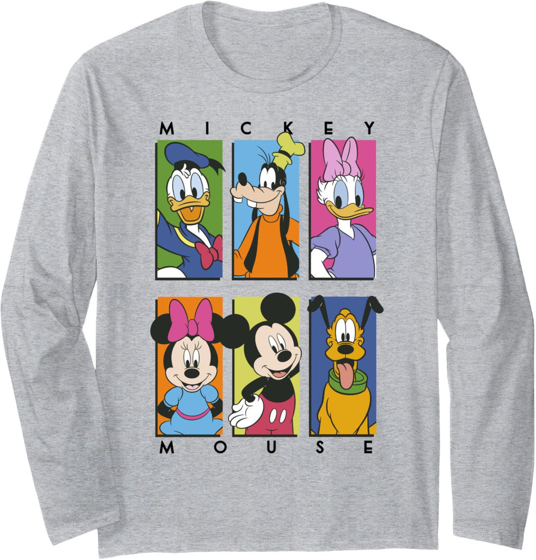 Disney Mickey & Friends Character Panel Red Langarmshirt