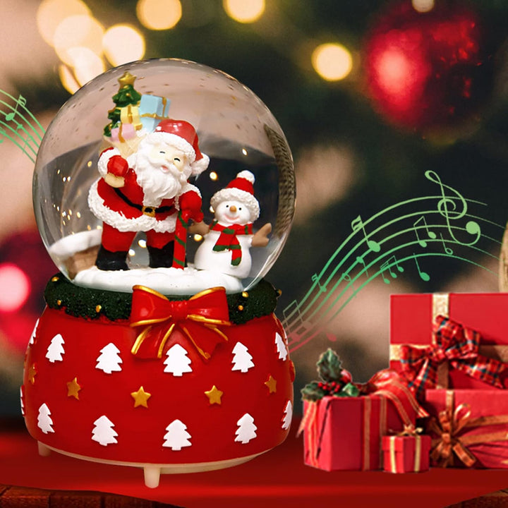 Weihnachtslaterne mit Glitzer, Weihnachtliche Schneekugeln Laternen, Weihnachtsmann-Szene Weihnachts