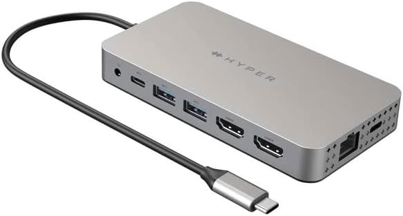 Hyper Drive Dual HDMI 10-in1 Travel Dock für MacBook