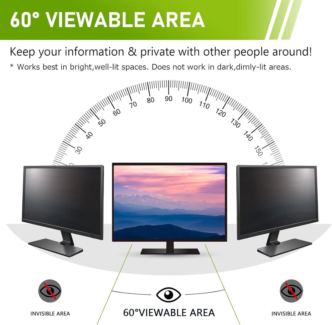 LAMA Blickschutzfilter für 21,5 Zoll Monitor, Blickschutzfolie Blickschutzfilter PC Monitor, Univers