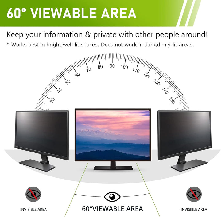 LAMA Blickschutzfilter für 21,5 Zoll Monitor, Blickschutzfolie Blickschutzfilter PC Monitor, Univers