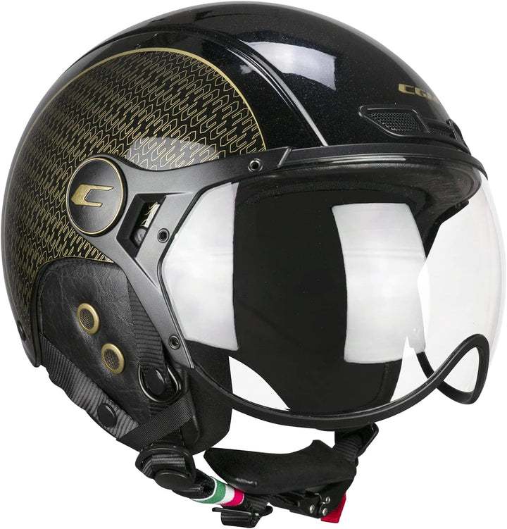 CGM Unisex – Erwachsene EBI skihelm, Schwarz Perlgold, M (57-58cm)
