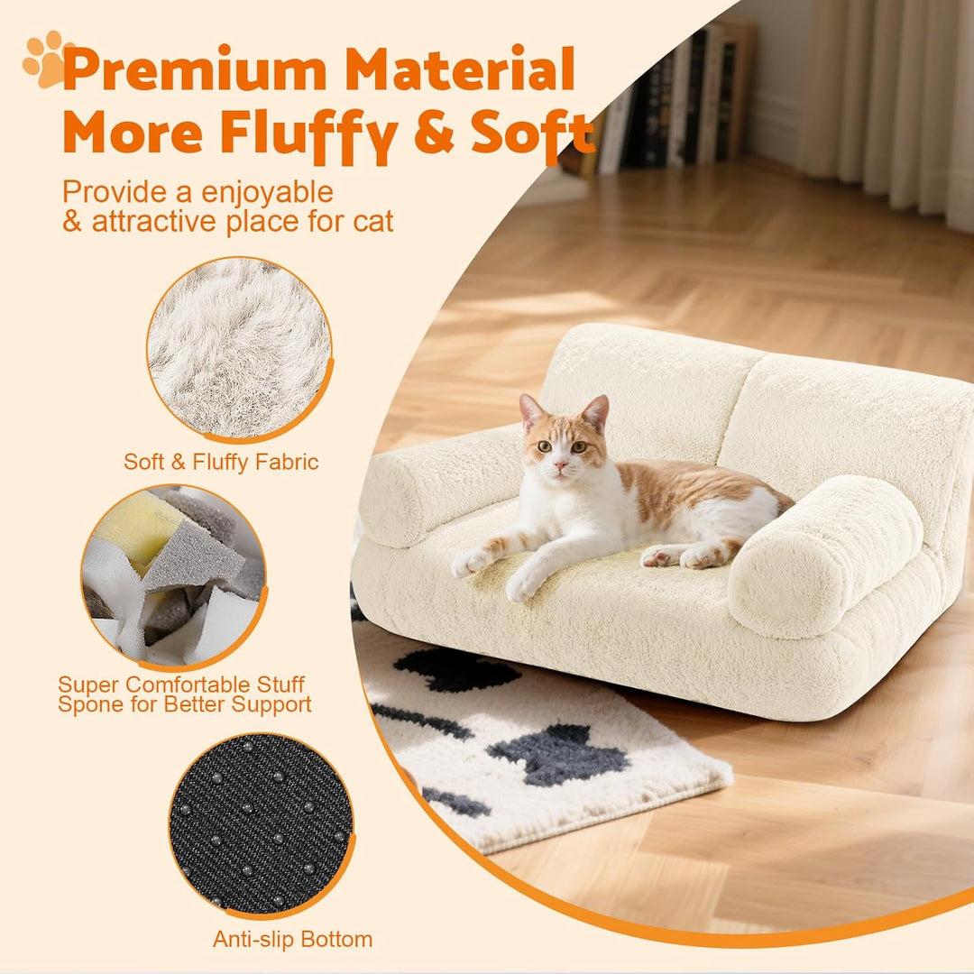 Gimars Grosse Katzen Bett – 10% mehr Füllung, Orthopädisches, Flauschiges, Waschbares Katzenbett mit
