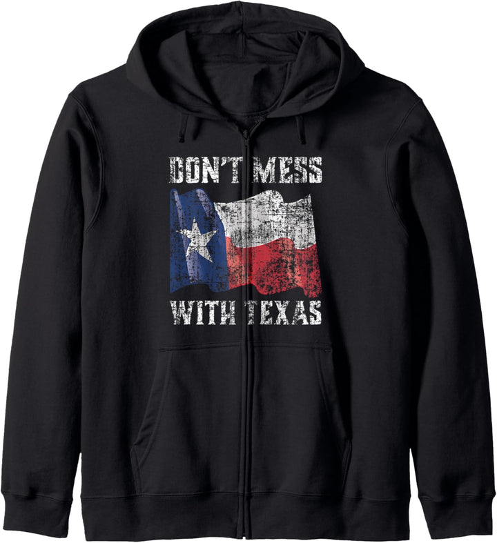 Don't Mess With Texas Proud Texan Longhorn Lone Star State Kapuzenjacke