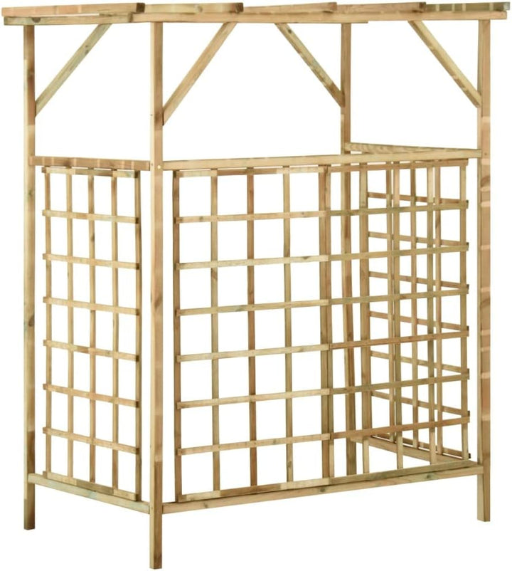 vidaXL Kiefernholz Imprägniert Pergola für 2 Mülltonnen Verrottungsfest Gartenpergola Holzpergola Ro
