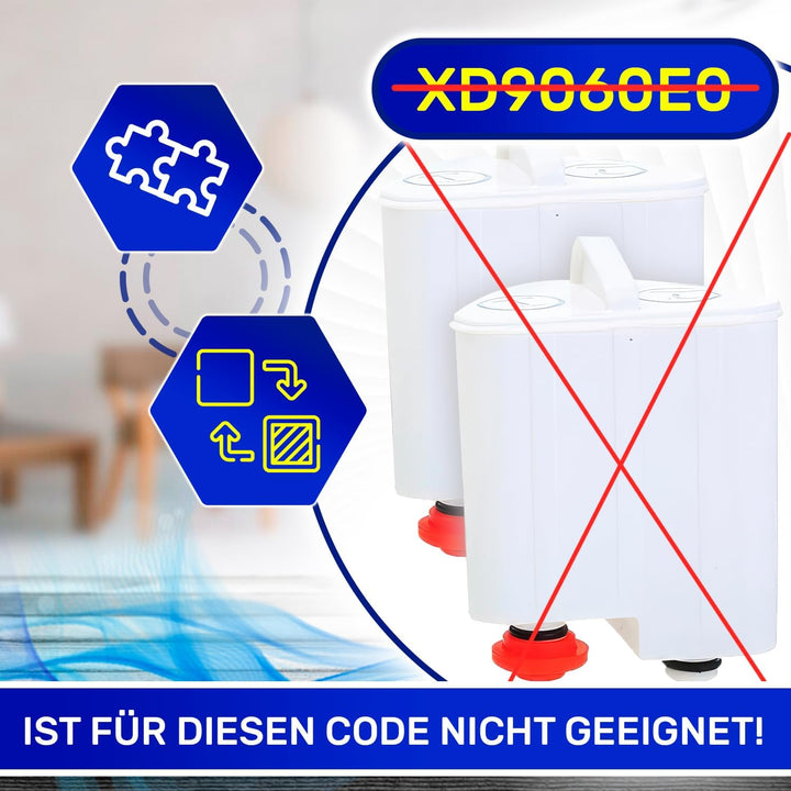 MONTERAL XD9070E0 für Tefal Liberty Powersteam Anti Calc Cartridge Set 2 Passend für Rowenta Dampfbü