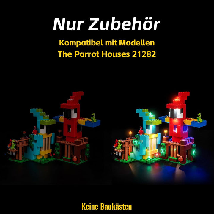 Led Licht Set Kompatibel mit Lego The Parrot Houses 21282 (Kein Modell), Dekorationsbeleuchtungsset