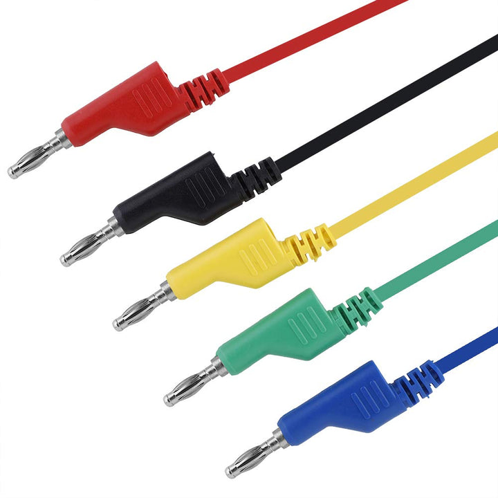 4 mm Bananenstecker Messleitungen Set P1036B Krokodilklemmen U Sonden Kit für Multimeter Test, 4 mm