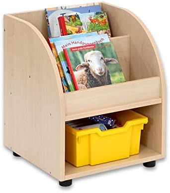 Bücherregal mit 2 Ablagefächern - Minimalistisches Holzregal für Babyzimmer