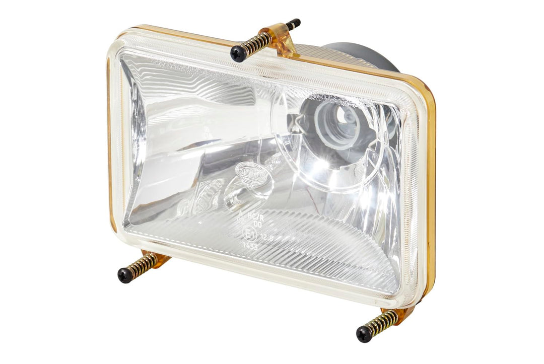 HELLA - Halogen-Hauptscheinwerfer - 12/24V - Einbau - glasklare Streuscheibe - Stecker: Flachsteckhü