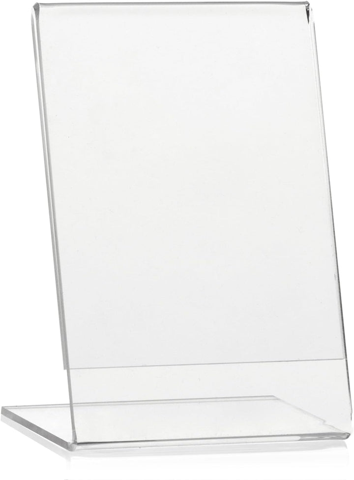 10 Stück VITAdisplays® DIN A7 Werbeaufsteller / Preishalter / Fotoaufsteller (7,4×10,5cm), Transpare