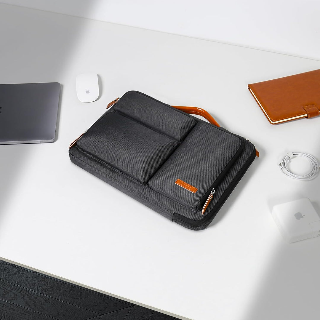 Lacdo 360° Rundumschutz Laptop Schultertasche Hülle für MacBook Air/Pro, 13-13.3 Zoll Computer Tasch