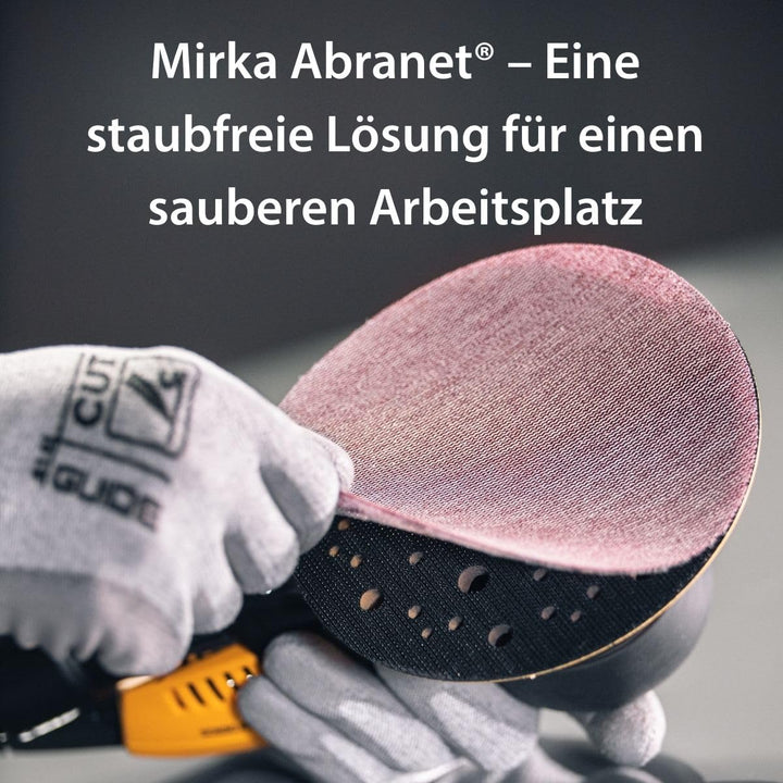 Mirka Abranet Netz-Schleifscheiben Ø 150 mm Klett / Korn P360 / 50 Stk / zum Schleifen von Holz, Spa