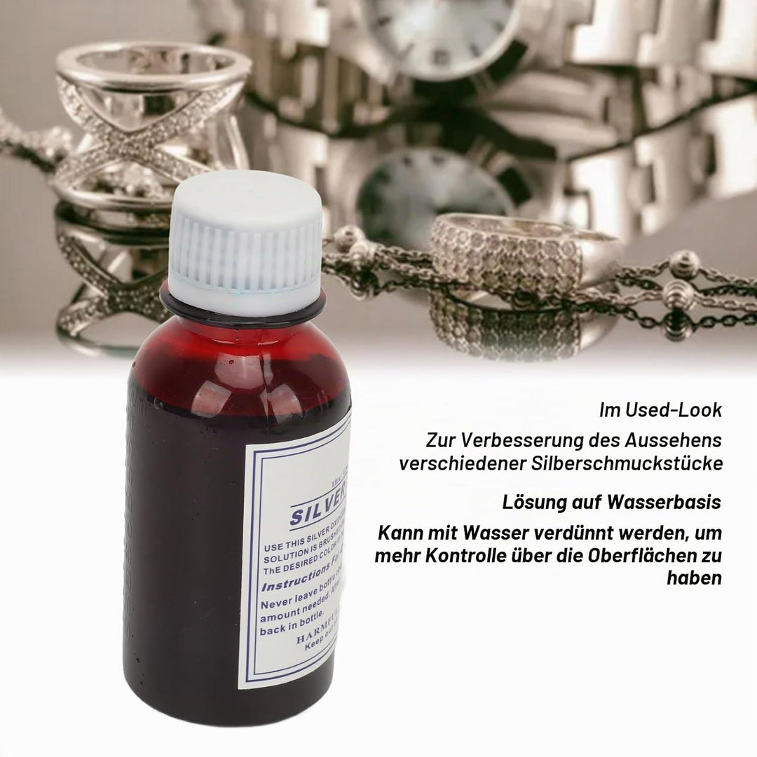 Oxidationslösung für Silber, Oxidierte Lösung für die Herstellung von Vintage-Schmuck, Verhindert Sc