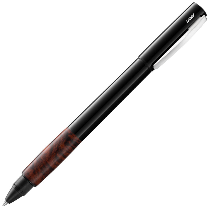 LAMY accent Tintenroller 398- Rollpen aus Aluminium mit austauschbarem Griffstück aus Bruyère-Holz u