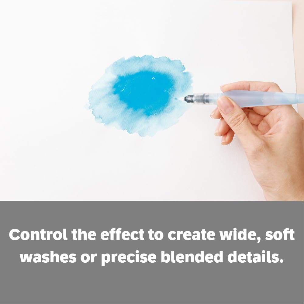 Pentel Aquash Brush FRH, Set mit 3 Pinseln für Wasserbehälter mit feinen, mittelgrossen und grossen