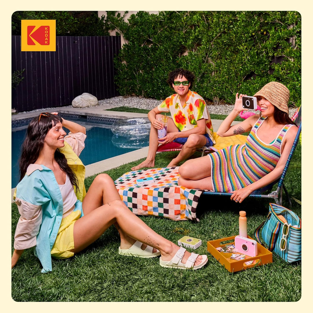 Kodak Printomatic+ Sofortbild Digitalkamera Starter-Set mit Tragetasche (Blau) und 20er Zink-Fotopap