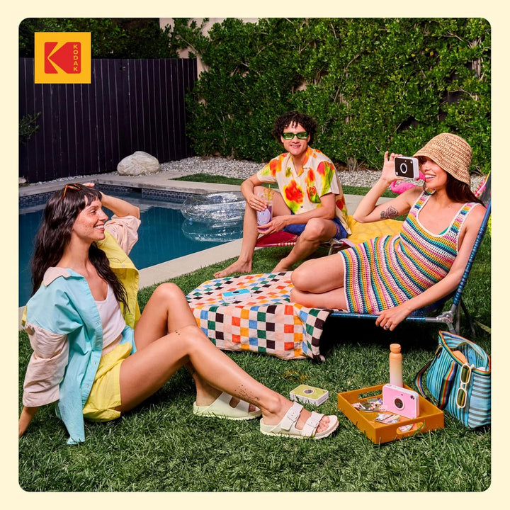 Kodak Printomatic+ Sofortbild Digitalkamera Starter-Set mit Tragetasche (Blau) und 20er Zink-Fotopap
