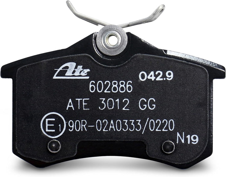 ATE Bremsenset Hinterachse inkl. Bremsscheiben Hinten Ø 255 mm Voll und Bremsbeläge Hinten, Passend