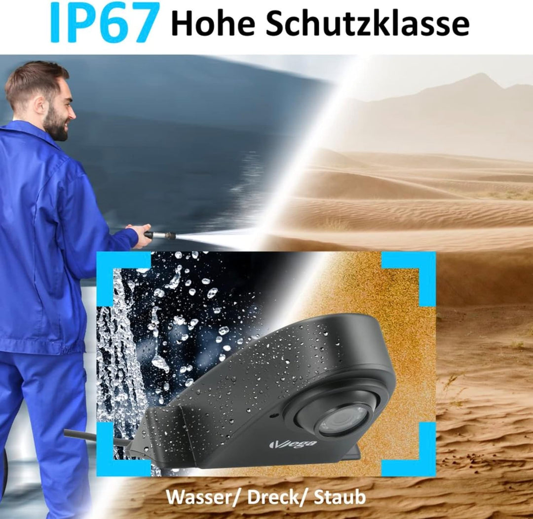 VSG24 HD Transporter Kugelkopf Rückfahrkamera, Sprinter Kamera inkl. Adapter Kabel, 1080P HD Auflösu